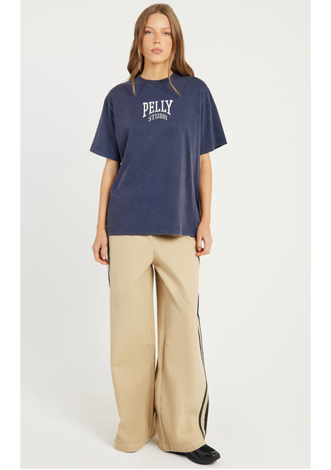 Ena Pelly | Sophia Relaxed Tee - Washed Navy