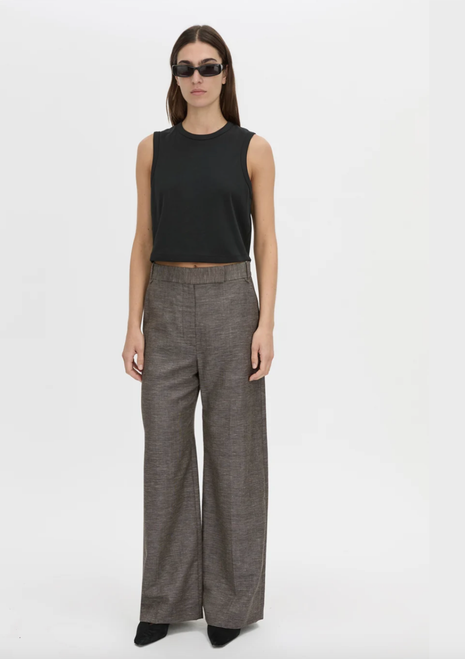 C&M | Alba Crop Rib Tank - Black