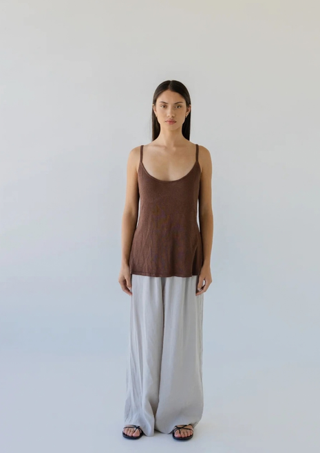 Sophie | Knit Singlet - Cocoa