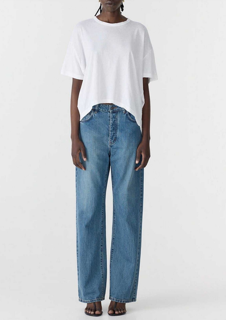 Bassike | Curved Hem Heritage T-Shirt - White