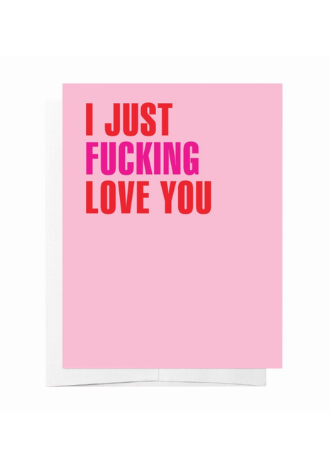 Bad On Paper | Fucking Love You - Pink & Red Someone Special Romance Greeting Card