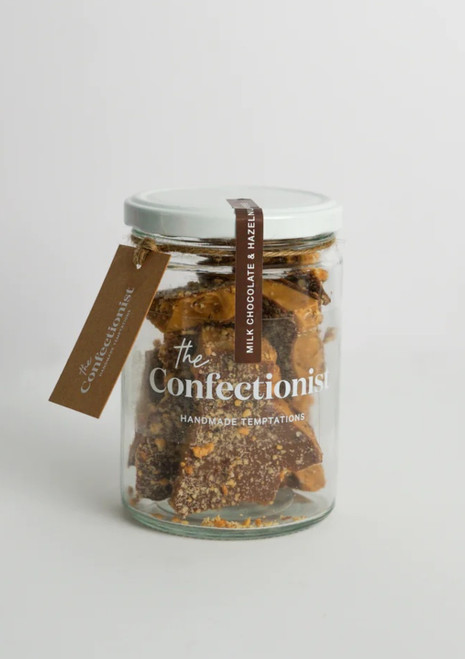 The Confectionist | Milk Chocolate & Hazelnut Toffee Jar 200g The Confectionist | Milk Chocolate & Hazelnut Toffee Jar 200g