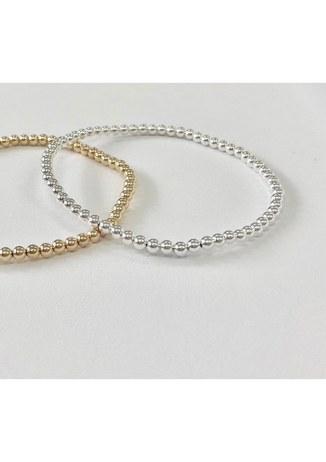 Dane | Silver Bead Bracelet 3mm