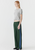 Bassike | Twill Stripe Detail Pant - Pine/Marine Blue