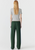 Bassike | Twill Stripe Detail Pant - Pine/Marine Blue