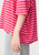 Bassike | Stripe Slouch Side Step T-Shirt - Red/Pink Bassike | Stripe Slouch Side Step T-Shirt - Red/Pink