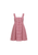 Ruby | Margie Tie Mini Dress - Pink Burgundy Gingham