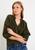 By Rosa | Luminary Voile Tie Front SS Top - Olive