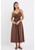 Among The Brave | Cast Cotton Strappy Midi Dress - Chocolate