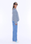 Ena Pelly | Maria Boxy Long Sleeve Tee - Blue/Brown Stripe