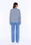 Ena Pelly | Maria Boxy Long Sleeve Tee - Blue/Brown Stripe