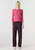 Bassike | Twill Pinstitch Detail Pant - Dark Plum