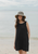 Sophie | Linen Mini Dress - Black