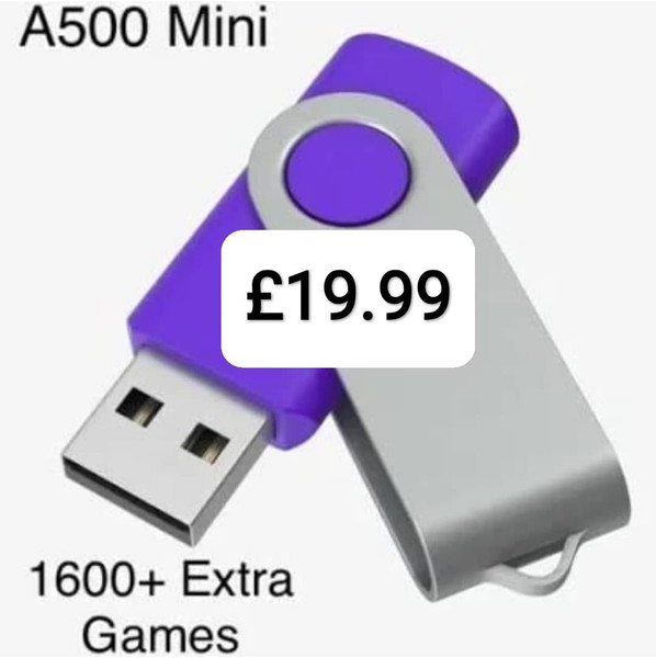 RetroX 1600 Extra Games for the A500 Mini Console USB Stick