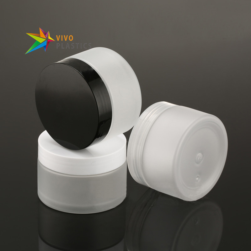 120g Frosted Clear PET Plastic Cosmetic Jar with Lid Cream Jar Body