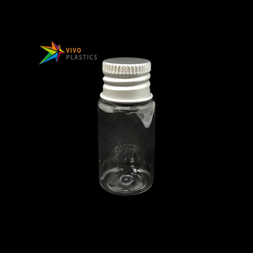 10ml PET Plastic Square Shoulder Bottle with Aluminium Cap 