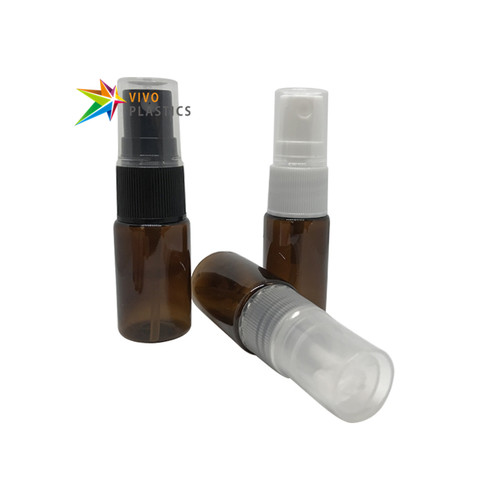 10ml Amber PET Plastic Square Shoulder Bottle with Mist Spray  10ml Amber PET Plastic Square Shoulder Bottle with Mist Spray