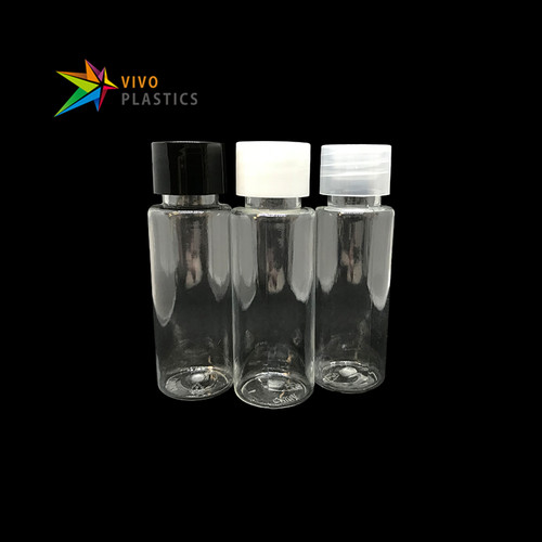 20ml Clear PET Plastic Square Shoulder Bottle with Screw Cap  20ml Clear PET Plastic Square Shoulder Bottle with Screw Cap