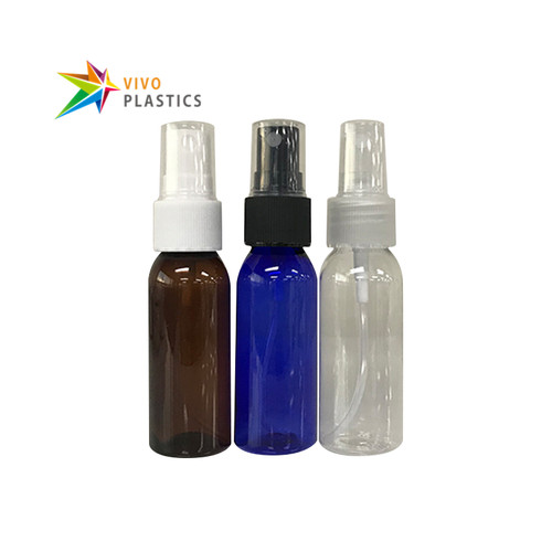 30ml PET Plastic Round Shoulder Bottle with Mist Spray 