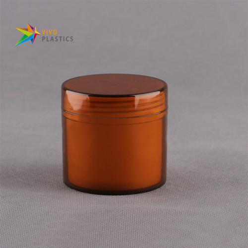 50g Amber PS Plastic Double Wall Jar with Amber Lid  50g Amber PS Plastic Double Wall Jar with Amber Lid