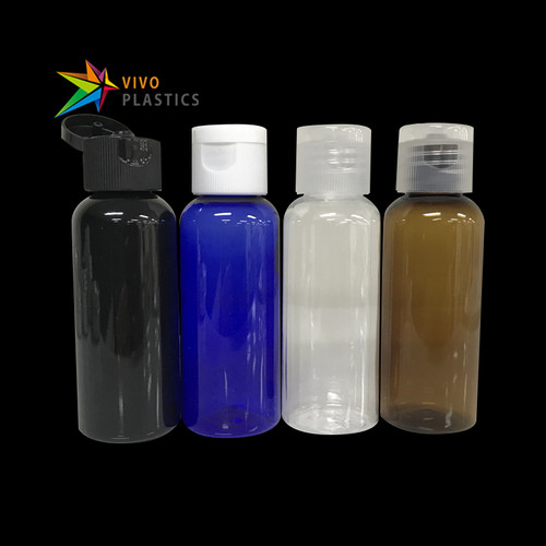 50ml PET Round Shoulder Bottle with Flip Top Cap  50ml PET Round Shoulder Bottle with Flip Top Cap