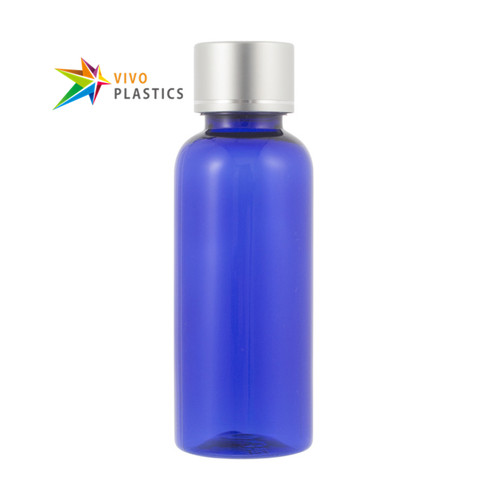 50ml PET Round Shoulder Bottle with Screw Cap (Matte Silver)  50ml PET Round Shoulder Bottle with Screw Cap (Matte Silver)