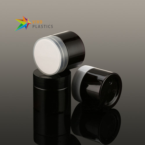 25g Dark Amber PET Plastic Cosmetic Jar with Lid