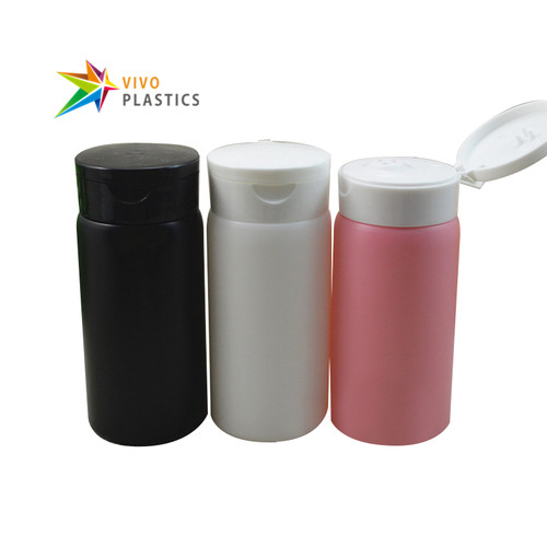 80g PE Bottle with Flip Top Cap, for Powder Packaging, Black/White/Pink 80g PE Bottle with Flip Top Cap, for Powder Packaging, Black/White/Pink