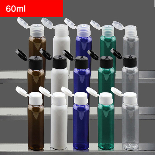 60ml PET Round Shoulder Bottle with Flip Top Cap  60ml PET Round Shoulder Bottle with Flip Top Cap