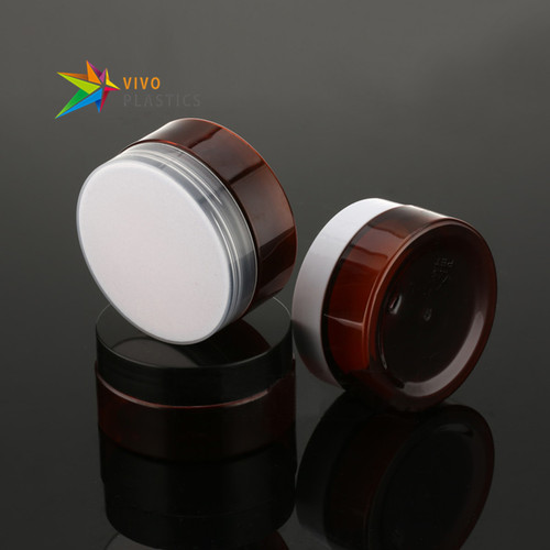 80g Dark Amber PET Plastic Cosmetic Jar with Lid 80g Dark Amber PET Plastic Cosmetic Jar with Lid