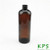 300ml PET Amber Cosmo Round Bottle with 24410 Neck