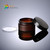 100g Frosted Amber PET Plastic Cosmetic Packaging Jar with Black Lid