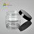 120g Clear PET Plastic Cosmetic Jar with Black Lid 