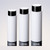 200ml White PET Plastic Square Shoulder Bottle with with Black Screw Cap