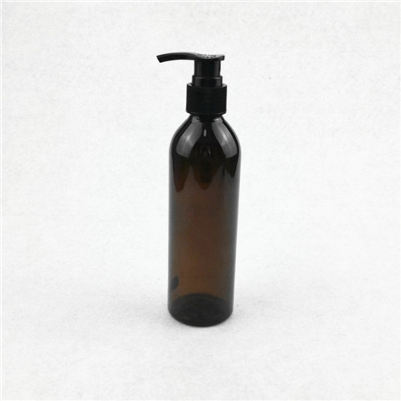 250ml Plastic Amber Round Bottle with Pump 250ml Plastic Amber Round Bottle with Pump