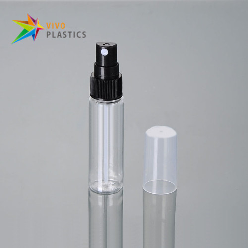 30ml Clear PET Plastic Square Shoulder Bottle with Mist Spray 