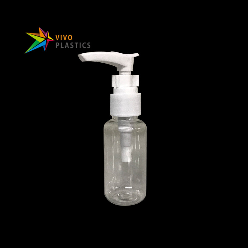 40ml Clear PET Round Shoulder Bottle with Lotion Pump 