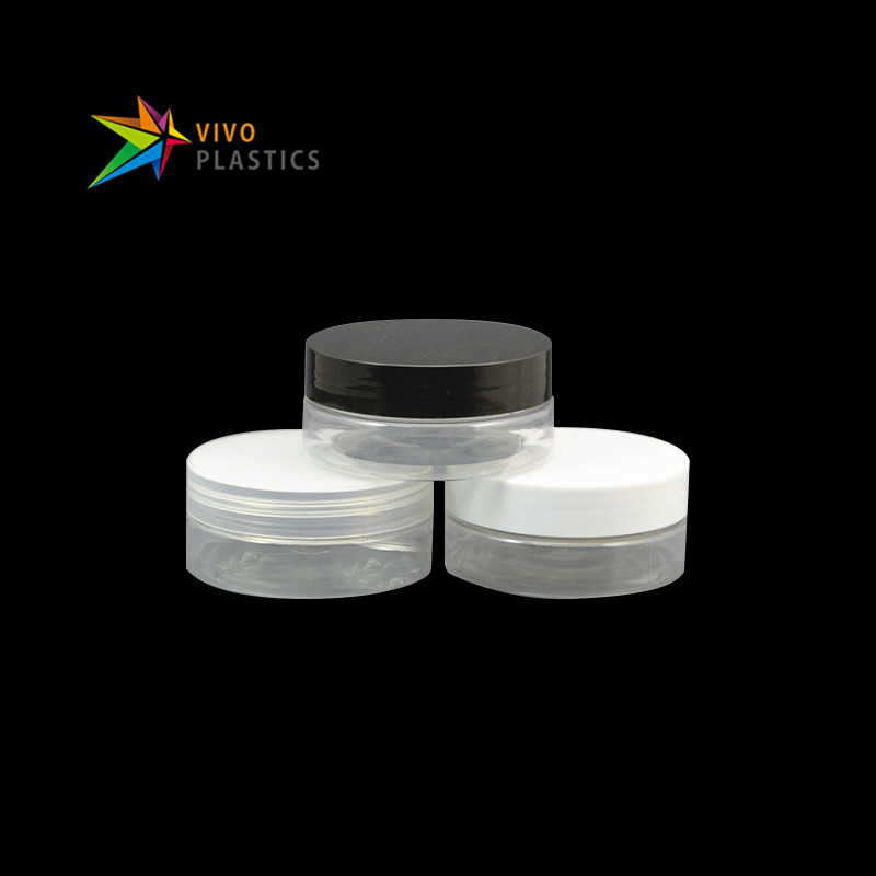 50g Clear PET Plastic Cosmetic Jar with Lid