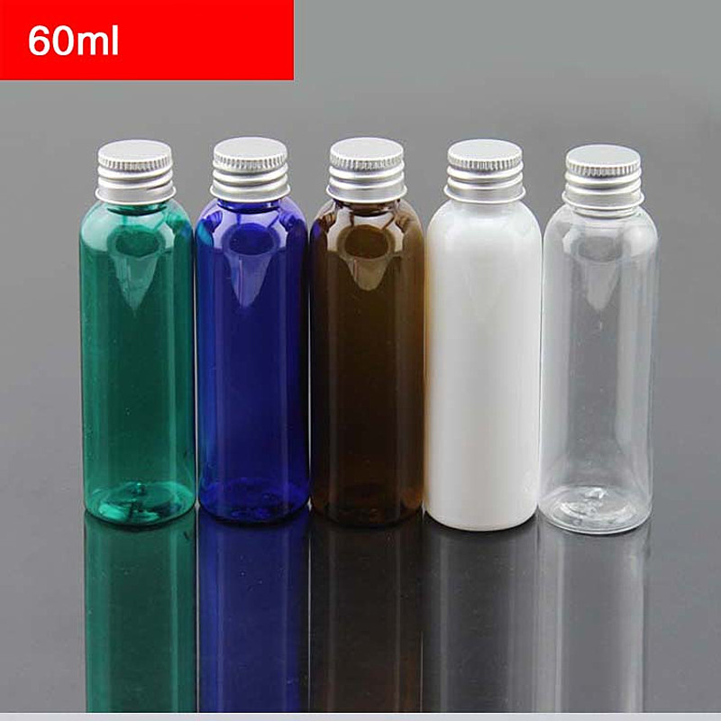 60ml PET Round Shoulder Bottle with Aluminium Cap  60ml PET Round Shoulder Bottle with Aluminium Cap