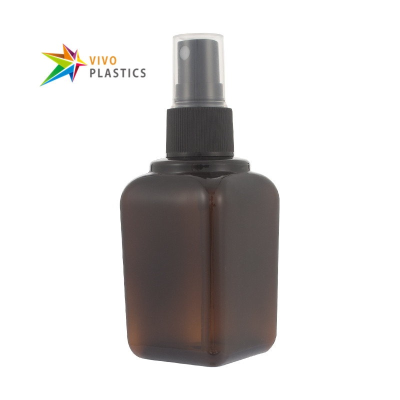 80ml Amber PET Square Bottle with Mist Spray  80ml Amber PET Square Bottle with Mist Spray