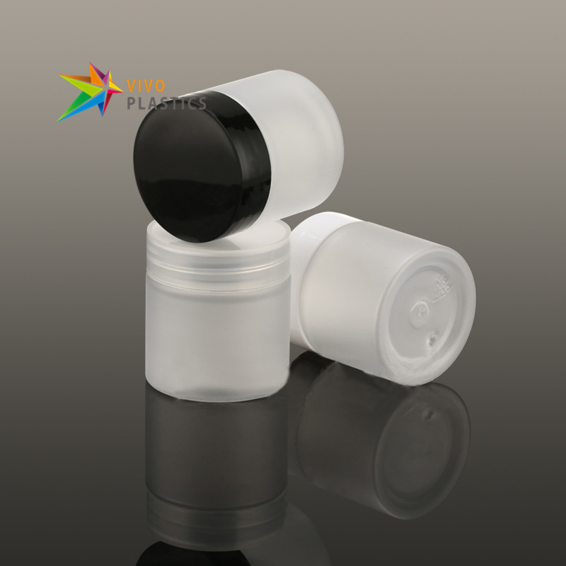 30g Frosted Clear PET Plastic Cosmetic Jar with Lid 