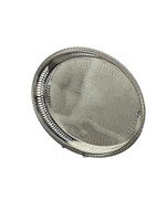 Oval sliver metal tray