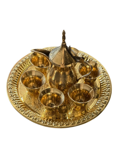 Turkish coffee brass set