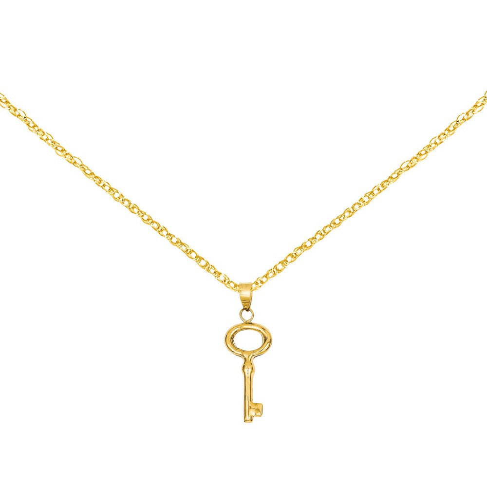 Gold Skeleton Key 14 Karat