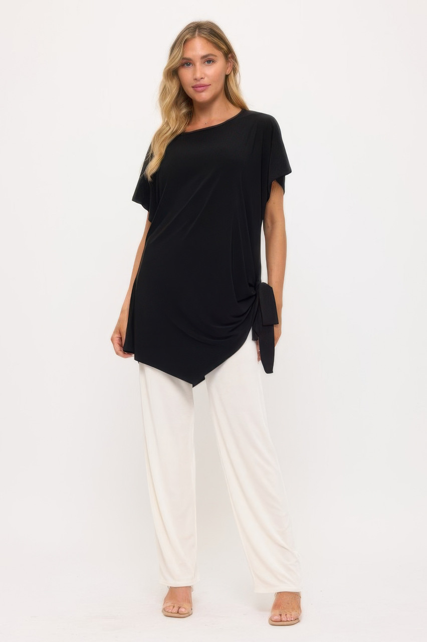 Hit Dolman Sleeve Tie Side Tunic