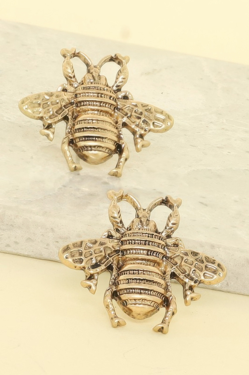 3d Bumble Bee Earrings