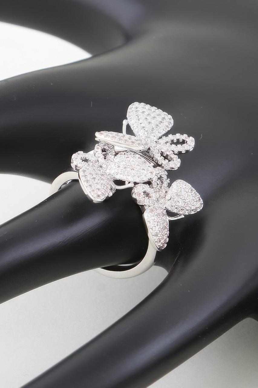 Bejeweled Butterfly Wrap Ring
