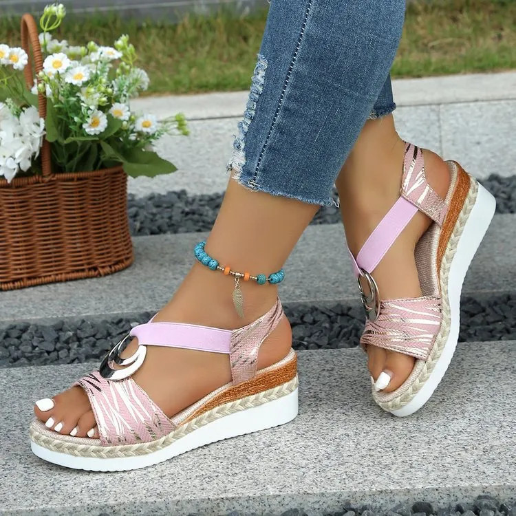 Elysian Patterned Espadrille Wedges
