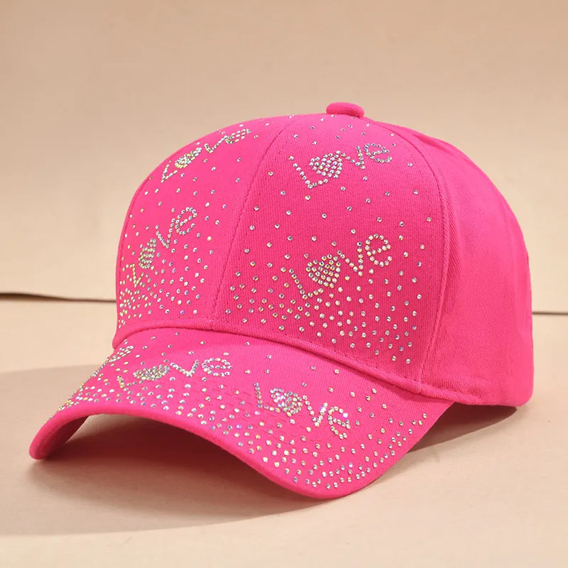 Rhinestone "LOVE" Studded Baseball Cap