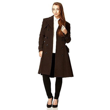 The Kensington Double-Breasted Faux Wool Coat